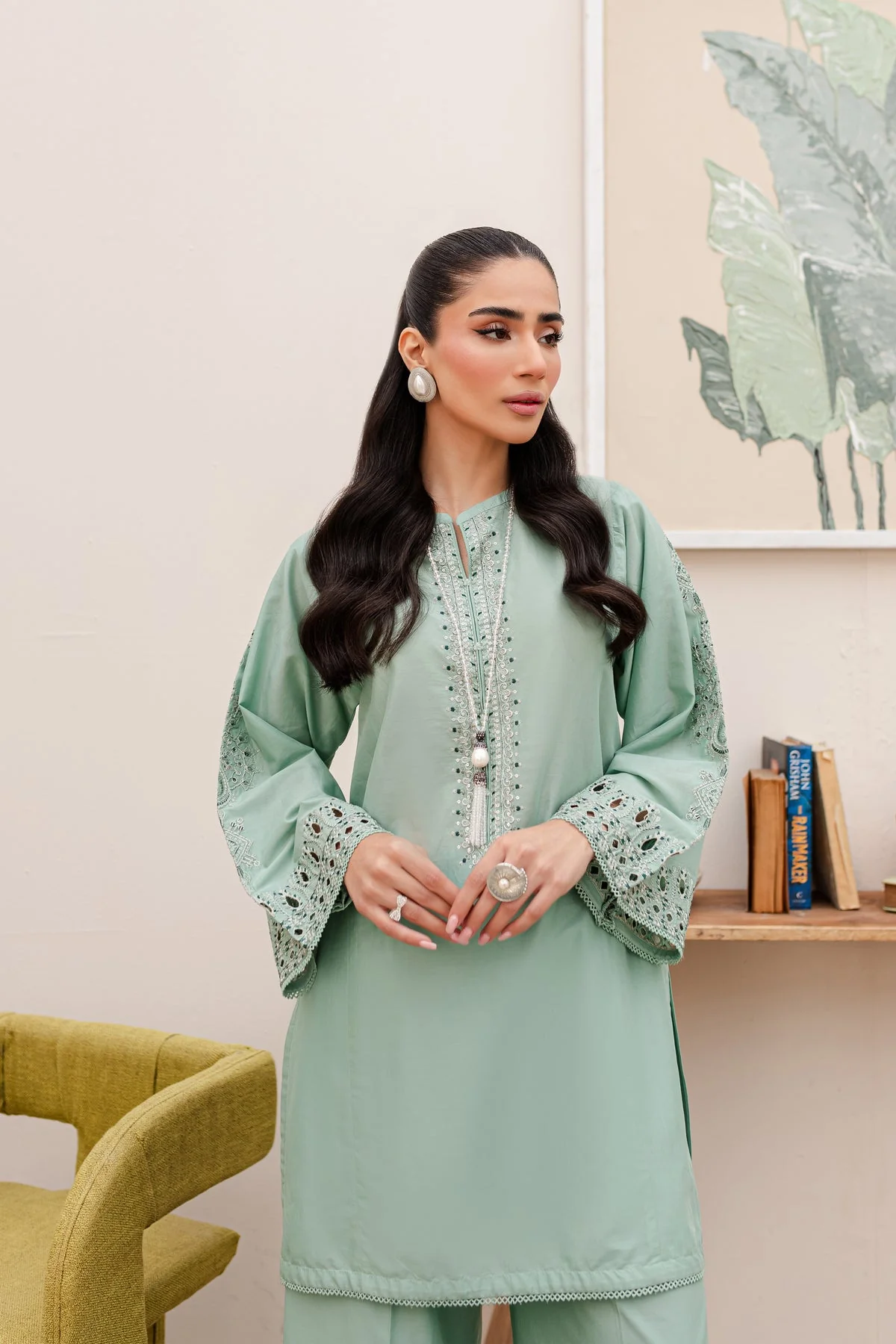 Best Seller - Alex - 2Pc Stitched Embroidered Dress - Image 6