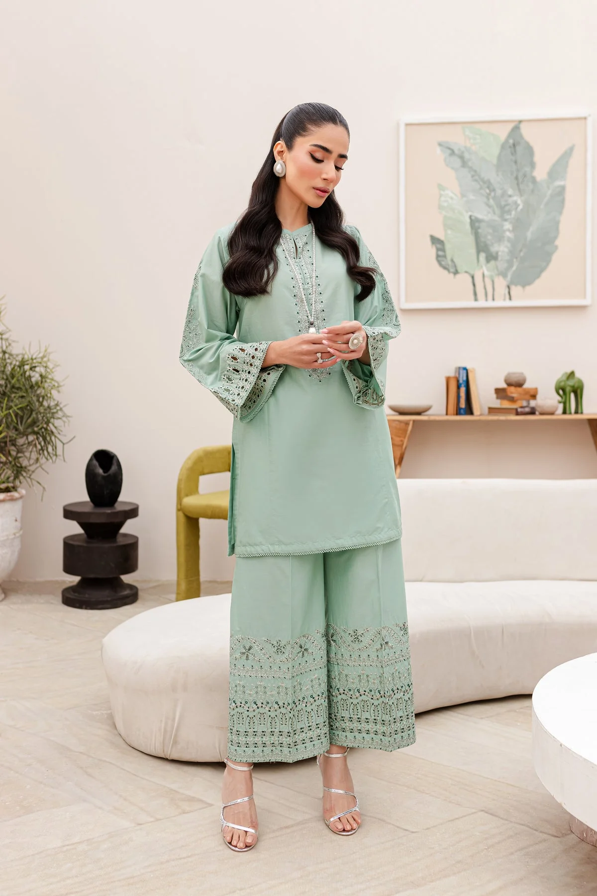 Best Seller - Alex - 2Pc Stitched Embroidered Dress - Image 7