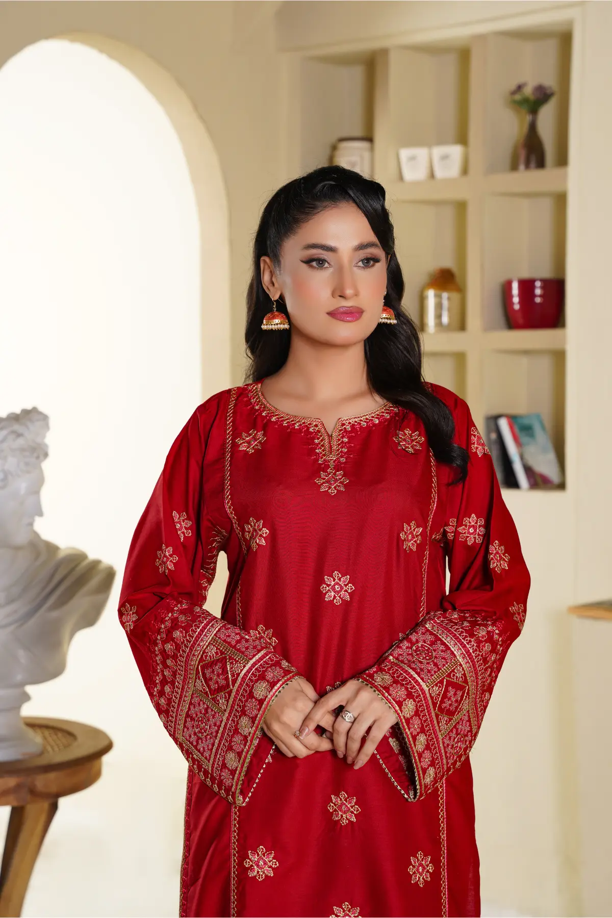 Best Seller - Imperial - 2Pc Stitched Embroidered Dress - Image 6